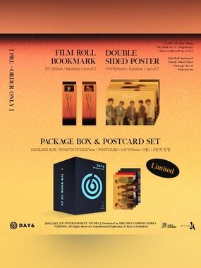 DAY6 The Book of Us Limited Edition Set: Package Box, Postcard Set, 2 Bookmarks